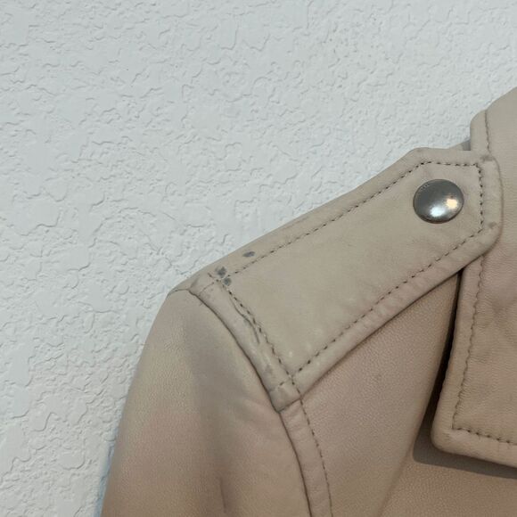 IRO Han Lamb Leather Motorcycle Zip-Up Jacket Women's Size 40 US 8 - Picture 8 of 16